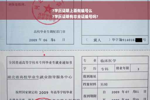 ?学历证明上面有编号么
?学历证明有毕业证编号吗?