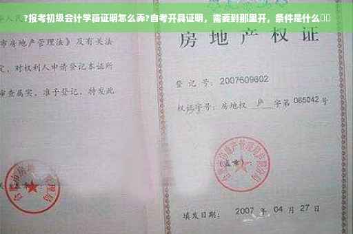 ?报考初级会计学籍证明怎么弄?自考开具证明，需要到那里开，条件是什么⚡️