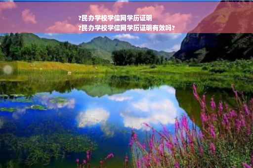 ?民办学校学信网学历证明
?民办学校学信网学历证明有效吗?