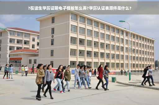 ?在读生学历证明电子模板怎么弄?学历认证表原件是什么?