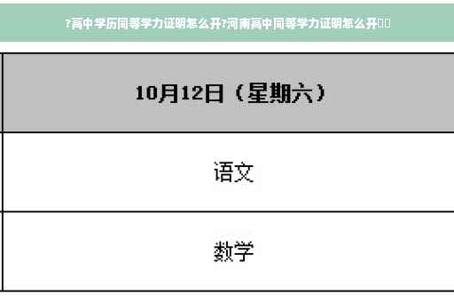 ?高中学历同等学力证明怎么开?河南高中同等学力证明怎么开⚡️