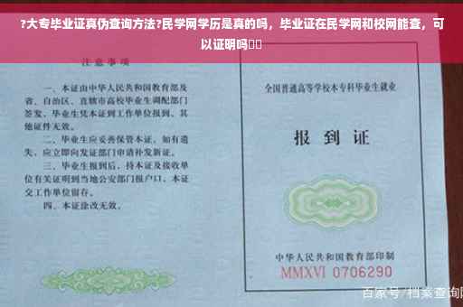 ?大专毕业证真伪查询方法?民学网学历是真的吗，毕业证在民学网和校网能查，可以证明吗⚡️