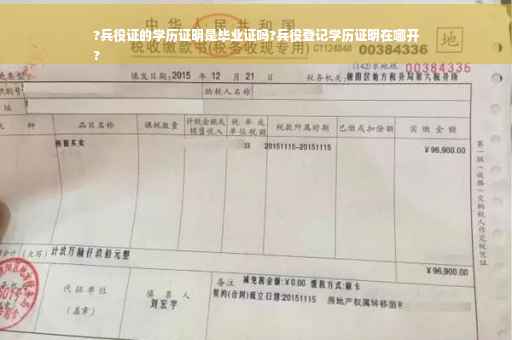 ?兵役证的学历证明是毕业证吗?兵役登记学历证明在哪开
?