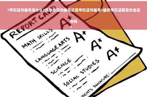 ?学历证书编号是什么?是毕业证书编号还是学位证书编号?最终学历证明是毕业证书吗
?