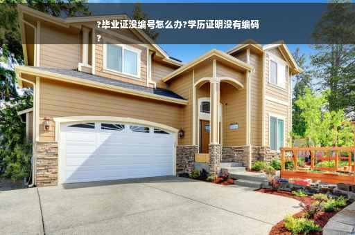 ?毕业证没编号怎么办?学历证明没有编码
?