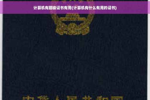 计算机有那些证书有用(计算机有什么有用的证书)