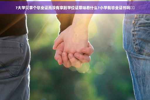 ?大学只拿个毕业证而没有拿到学位证意味着什么?小学有毕业证书吗⚡️