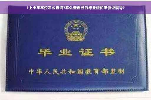 ?上小学学位怎么查询?怎么查自己的毕业证和学位证编号?