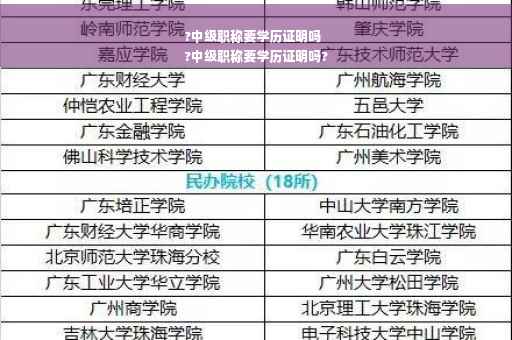 ?中级职称要学历证明吗
?中级职称要学历证明吗?