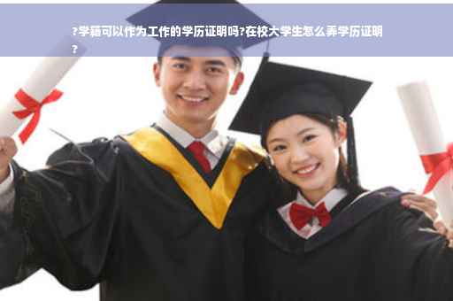 ?学籍可以作为工作的学历证明吗?在校大学生怎么弄学历证明
?