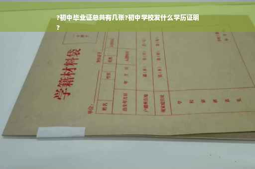 ?初中毕业证总共有几张?初中学校发什么学历证明
?