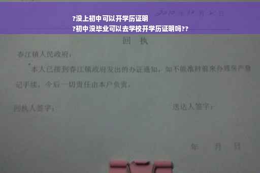 ?没上初中可以开学历证明
?初中没毕业可以去学校开学历证明吗??