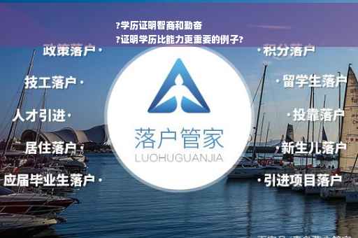 ?学历证明智商和勤奋
?证明学历比能力更重要的例子?