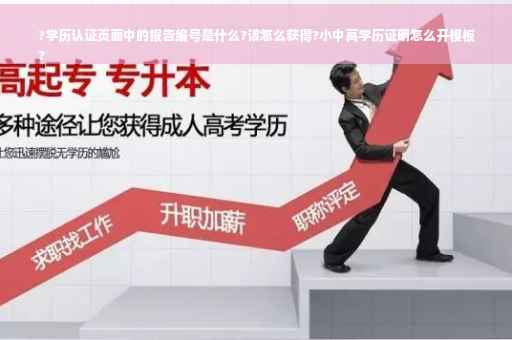 ?学历认证页面中的报告编号是什么?该怎么获得?小中高学历证明怎么开模板
?