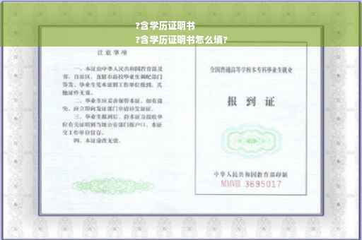 ?含学历证明书
?含学历证明书怎么填?