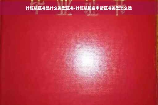 计算机证书是什么类型证书-计算机报名申请证书类型怎么选