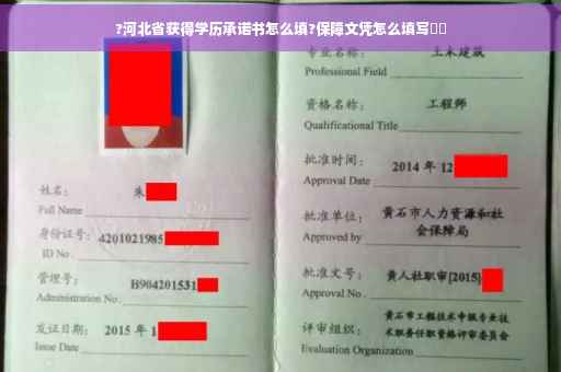 ?河北省获得学历承诺书怎么填?保障文凭怎么填写⚡️
