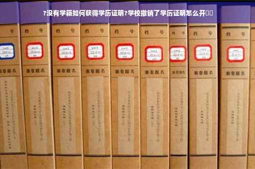 ?没有学籍如何获得学历证明?学校撤销了学历证明怎么开⚡️