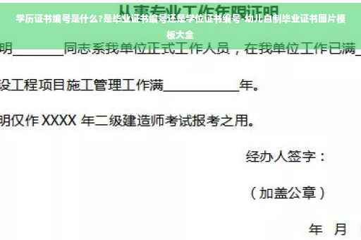 学历证书编号是什么?是毕业证书编号还是学位证书编号-幼儿自制毕业证书图片模板大全