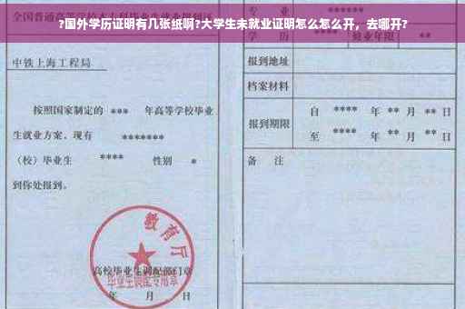 ?国外学历证明有几张纸啊?大学生未就业证明怎么怎么开，去哪开?