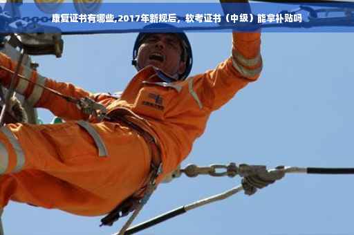 康复证书有哪些,2017年新规后，软考证书（中级）能拿补贴吗