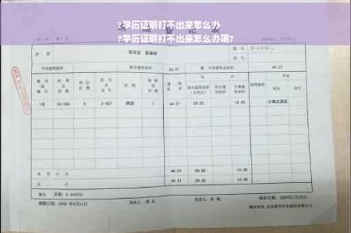 ?学历证明打不出来怎么办
?学历证明打不出来怎么办呢?