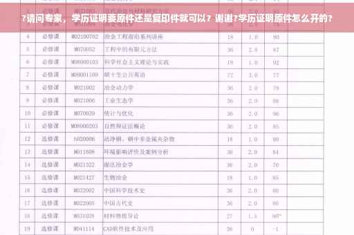 ?请问专家，学历证明要原件还是复印件就可以？谢谢?学历证明原件怎么开的?