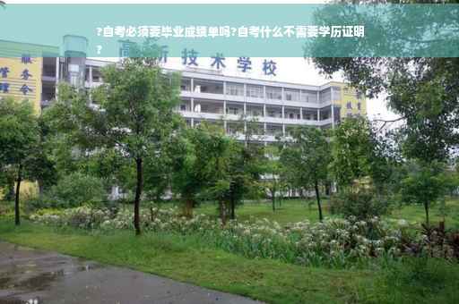 ?自考必须要毕业成绩单吗?自考什么不需要学历证明
?