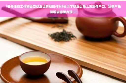 ?去外地找工作需要带毕业证的复印件吗?我大学毕业后是上海集体户口，急需户籍证明去哪里办理⚡️