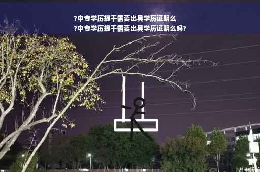 ?中专学历提干需要出具学历证明么
?中专学历提干需要出具学历证明么吗?