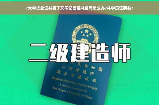 ?大学毕业证书丢了又不记得证书编号怎么办?补学历证明书?