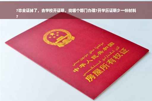 ?毕业证掉了，去学校开证明，找哪个部门办理?开学历证明少一份材料
?