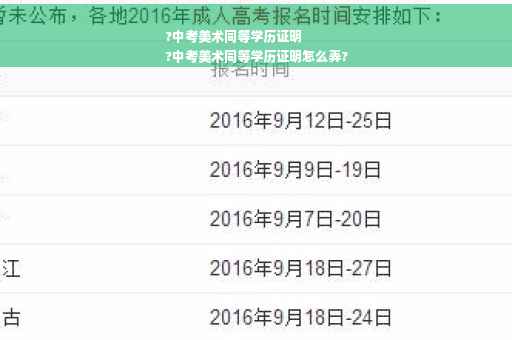 ?中考美术同等学历证明
?中考美术同等学历证明怎么弄?