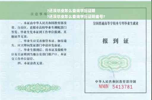 ?还没毕业怎么查询学历证明
?还没毕业怎么查询学历证明编号?