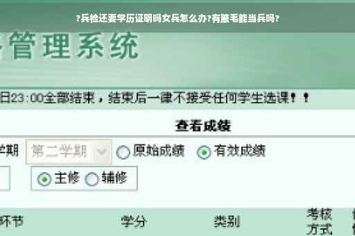 ?兵检还要学历证明吗女兵怎么办?有腋毛能当兵吗?