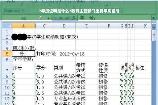 ?学历证明是什么?教育主管部门出具学历证明
?