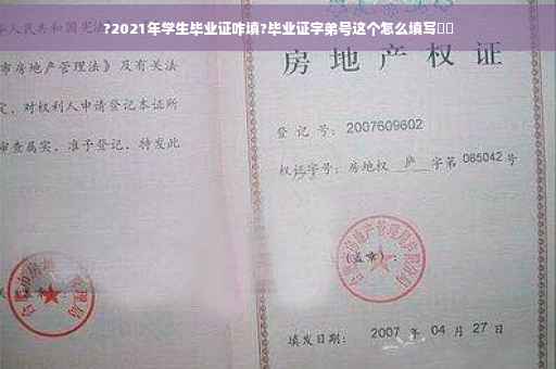 ?2021年学生毕业证咋填?毕业证字弟号这个怎么填写⚡️