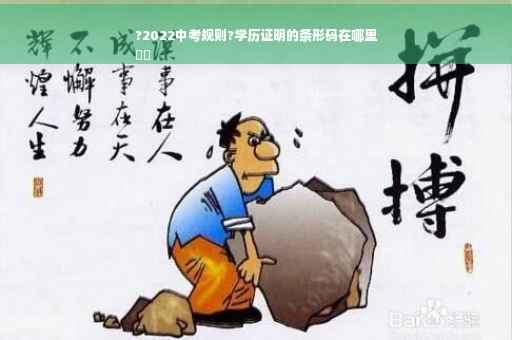 ?2022中考规则?学历证明的条形码在哪里
⚡️
