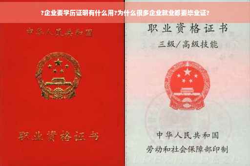 ?企业要学历证明有什么用?为什么很多企业就业都要毕业证?