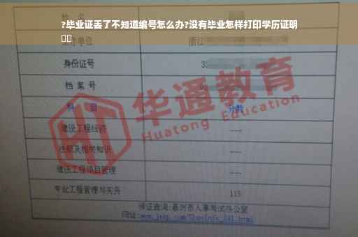 ?毕业证丢了不知道编号怎么办?没有毕业怎样打印学历证明
⚡️