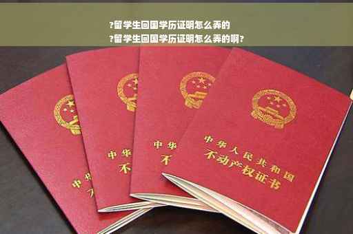 ?留学生回国学历证明怎么弄的
?留学生回国学历证明怎么弄的啊?