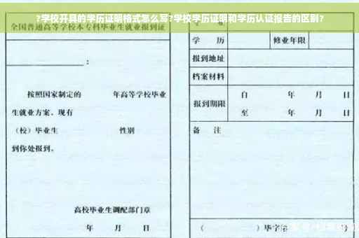 ?学校开具的学历证明格式怎么写?学校学历证明和学历认证报告的区别?