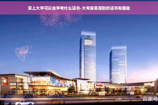 没上大学可以自学考什么证书-大专容易得到的证书有哪些