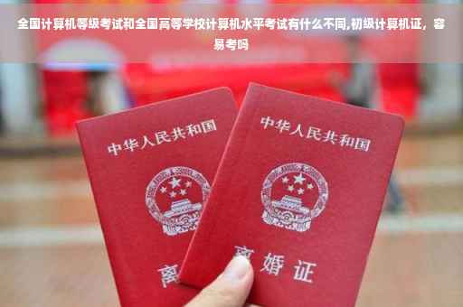 全国计算机等级考试和全国高等学校计算机水平考试有什么不同,初级计算机证，容易考吗