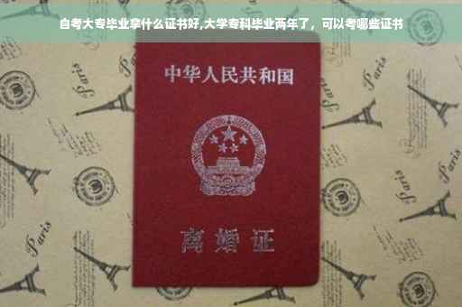自考大专毕业拿什么证书好,大学专科毕业两年了，可以考哪些证书