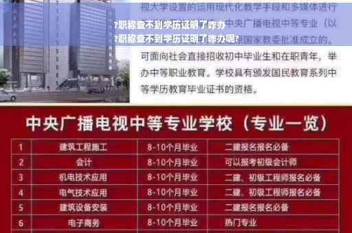 ?职称查不到学历证明了咋办
?职称查不到学历证明了咋办呢?