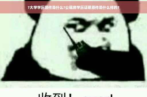 ?大学学历原件是什么?公租房学历证明原件是什么样的?