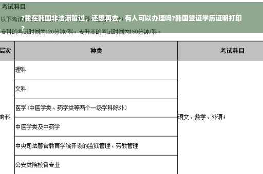 ?我在韩国非法滞留过，还想再去，有人可以办理吗?韩国签证学历证明打印
?