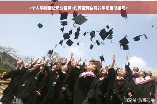 ?个人学籍档案怎么查询?如何查询自身的学历证明编号?