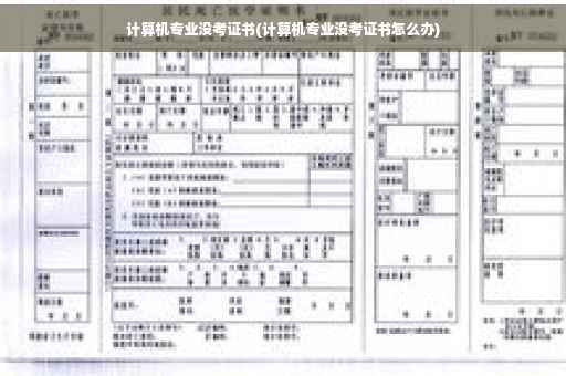 计算机专业没考证书(计算机专业没考证书怎么办)